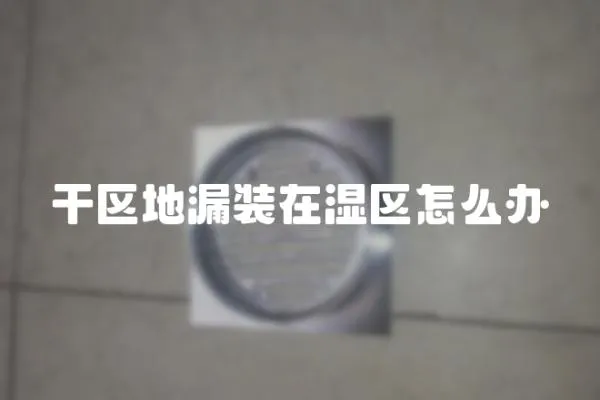 干區(qū)地漏裝在濕區(qū)怎么辦