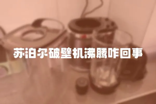 蘇泊爾破壁機沸騰咋回事