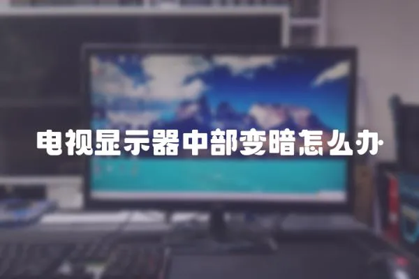 電視顯示器中部變暗怎么辦