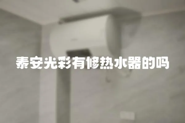 泰安光彩有修熱水器的嗎