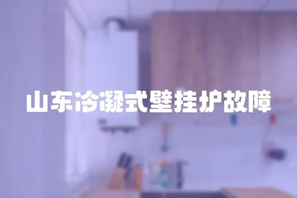山東冷凝式壁掛爐故障