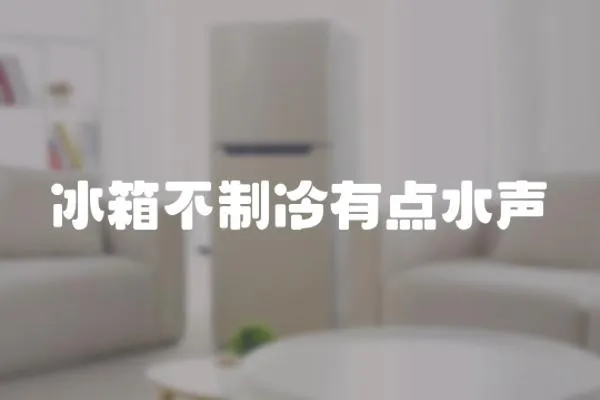 冰箱不制冷有點(diǎn)水聲