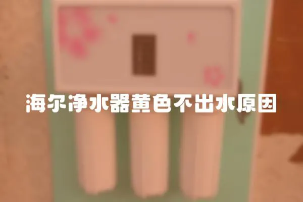 海尔净水器黄色不出水原因
