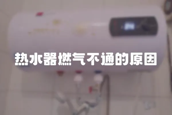 熱水器燃氣不通的原因