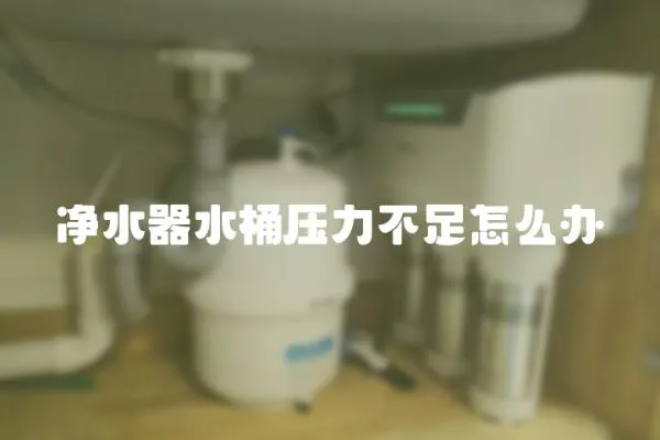 凈水器水桶壓力不足怎么辦