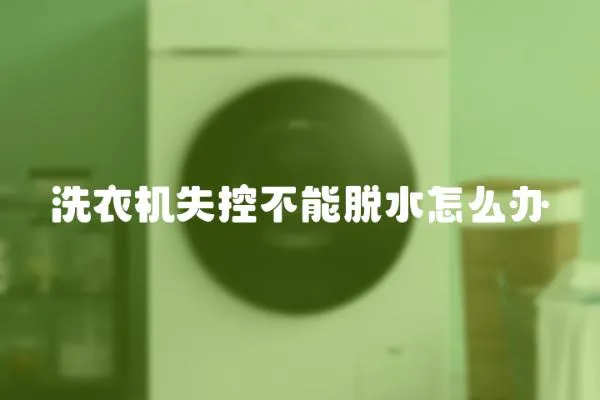 洗衣機失控不能脫水怎么辦