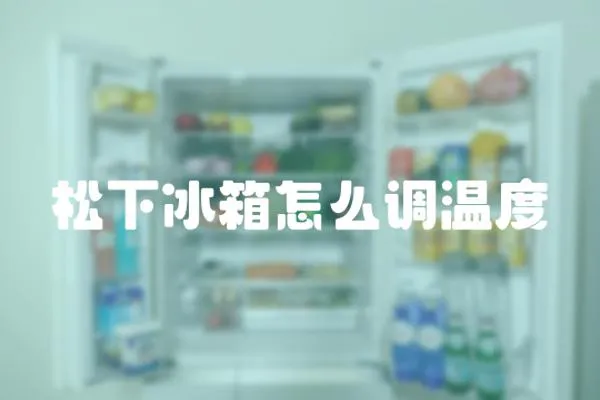 松下冰箱怎么調溫度