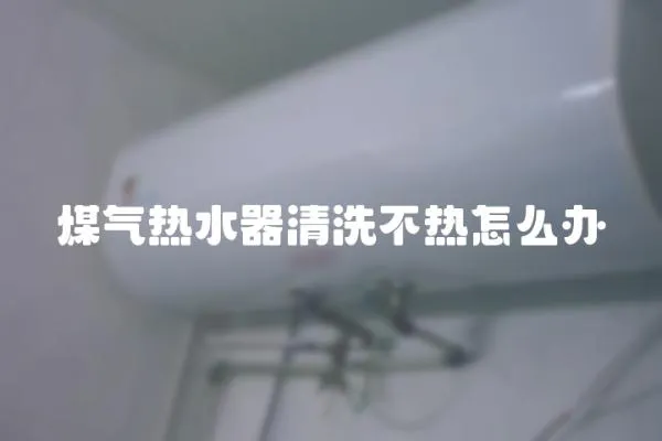 煤氣熱水器清洗不熱怎么辦