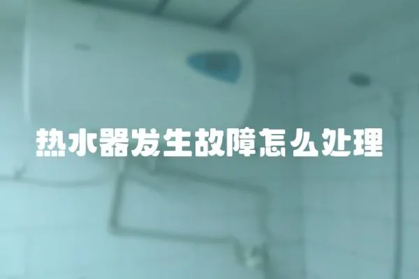 熱水器發生故障怎么處理