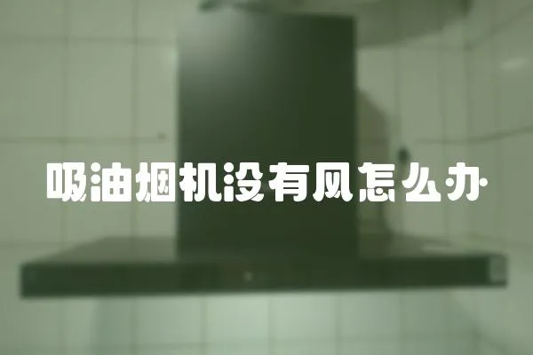 吸油煙機沒有風怎么辦