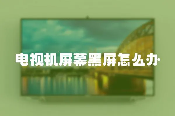 電視機屏幕黑屏怎么辦