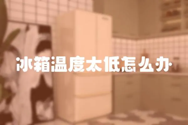 冰箱溫度太低怎么辦