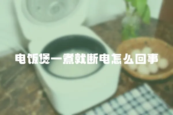 電飯煲一煮就斷電怎么回事