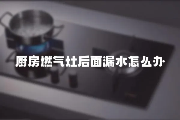 廚房燃氣灶后面漏水怎么辦
