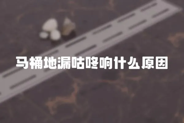 馬桶地漏咕咚響什么原因