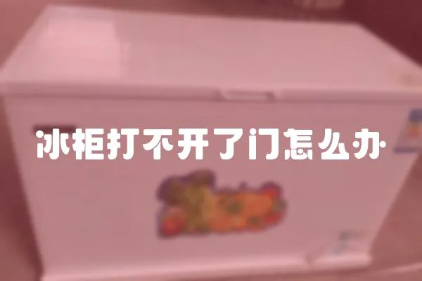 冰柜打不開了門怎么辦