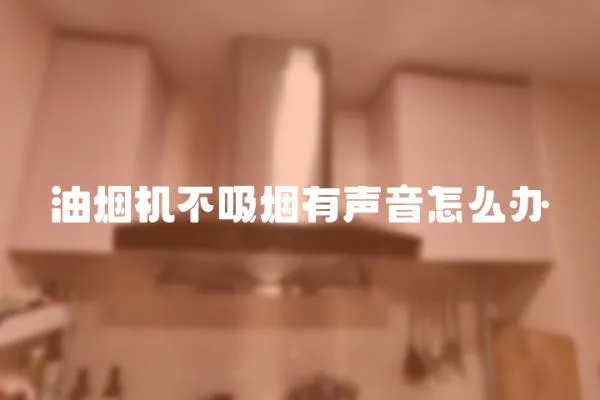 油煙機不吸煙有聲音怎么辦