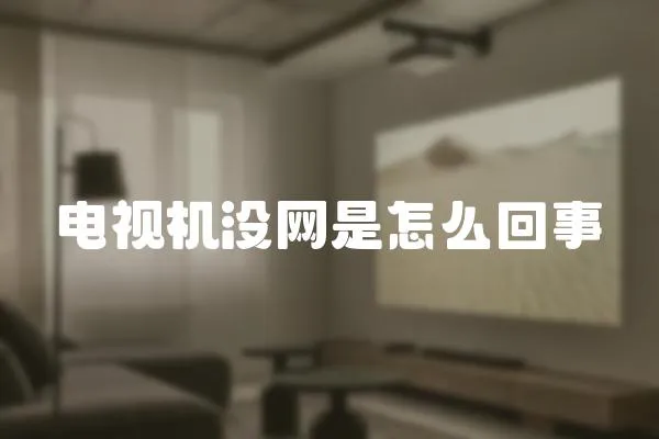 電視機沒網是怎么回事