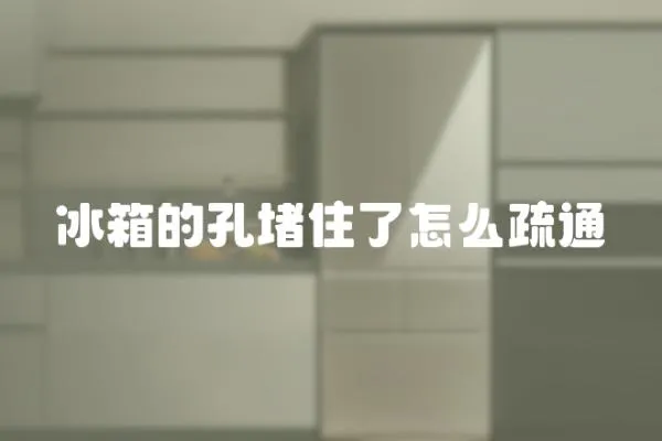 冰箱的孔堵住了怎么疏通