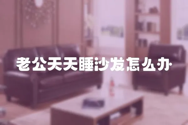 老公天天睡沙發怎么辦