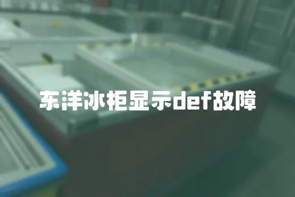 東洋冰柜顯示def故障