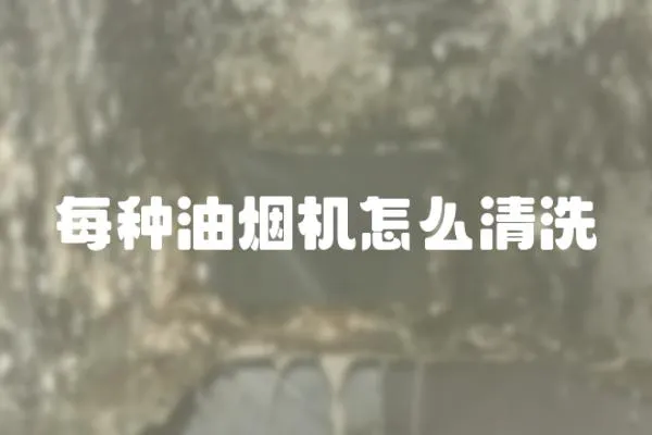 每種油煙機(jī)怎么清洗