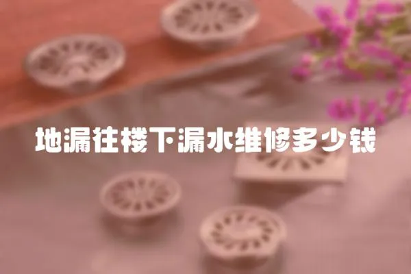 地漏往樓下漏水維修多少錢
