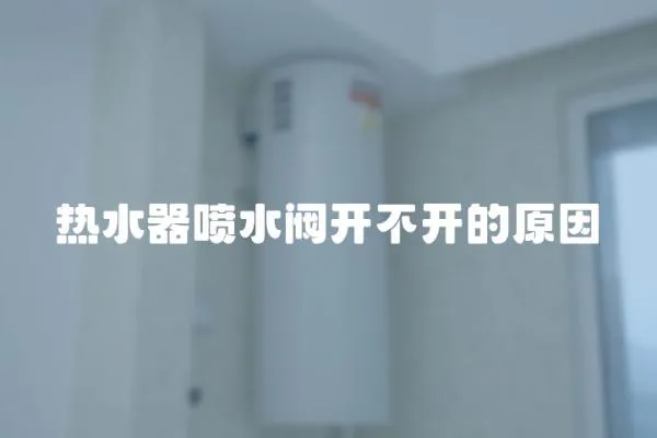 熱水器噴水閥開不開的原因