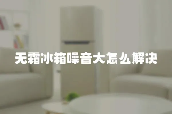 無霜冰箱噪音大怎么解決