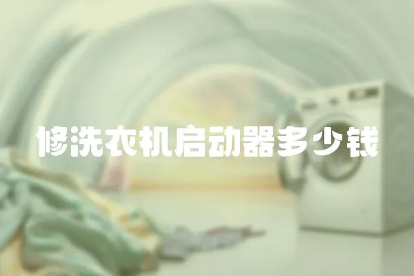 修洗衣機啟動器多少錢