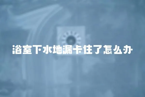 浴室下水地漏卡住了怎么辦