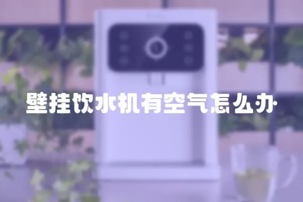 壁掛飲水機有空氣怎么辦