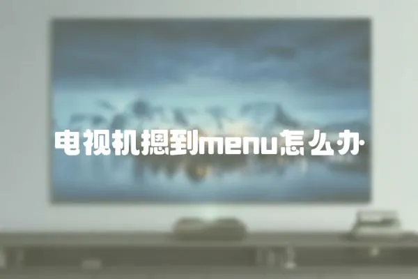 電視機摁到menu怎么辦