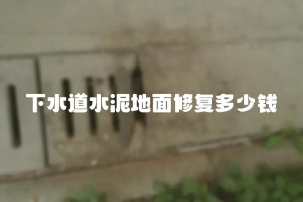 下水道水泥地面修復多少錢