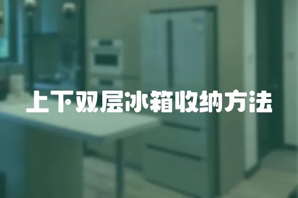 上下雙層冰箱收納方法
