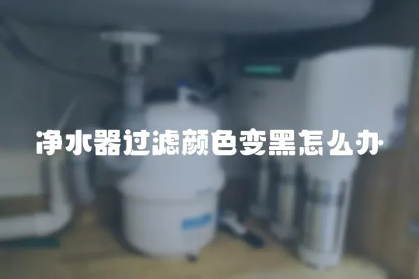 凈水器過濾顏色變黑怎么辦