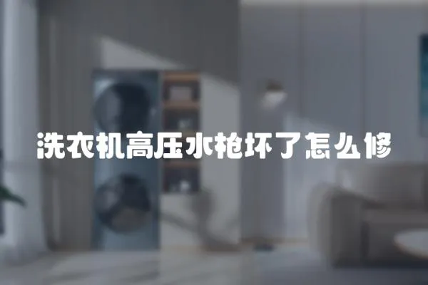 洗衣機高壓水槍壞了怎么修