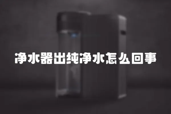 凈水器出純凈水怎么回事