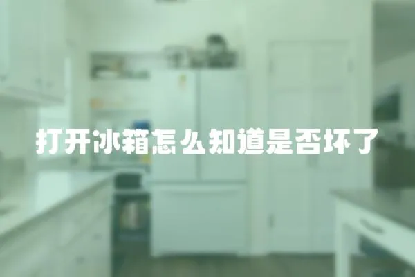 打開冰箱怎么知道是否壞了