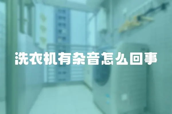 洗衣機有雜音怎么回事