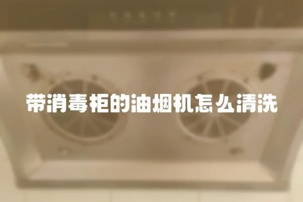 帶消毒柜的油煙機怎么清洗