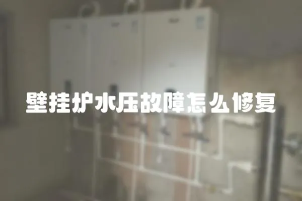 壁掛爐水壓故障怎么修復(fù)