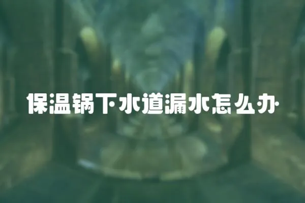 保溫鍋下水道漏水怎么辦