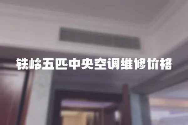 鐵嶺五匹中央空調維修價格