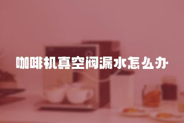 咖啡機真空閥漏水怎么辦