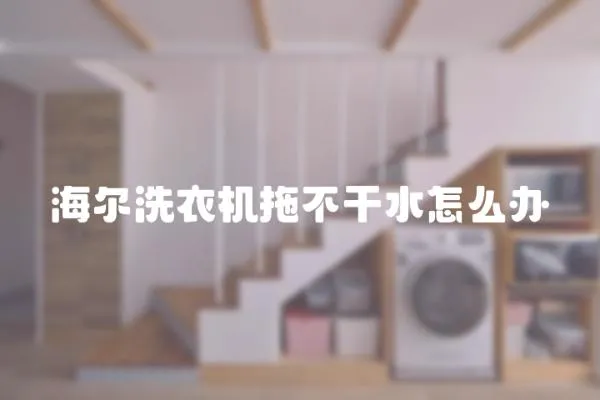海爾洗衣機拖不干水怎么辦
