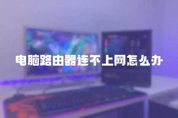 電腦路由器連不上網怎么辦