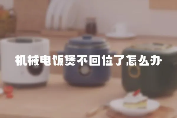 機械電飯煲不回位了怎么辦
