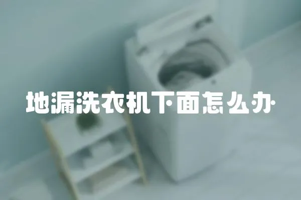 地漏洗衣機下面怎么辦