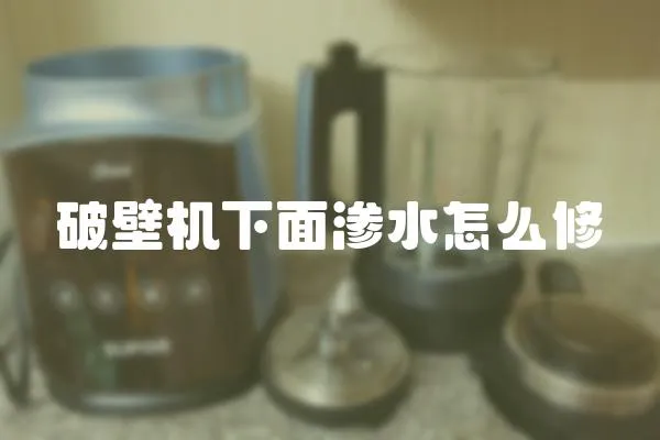 破壁機下面滲水怎么修